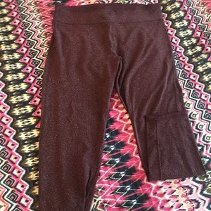 Aerie Chill Leggings - Burgundy Shimmer